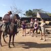 Girl riding a horse